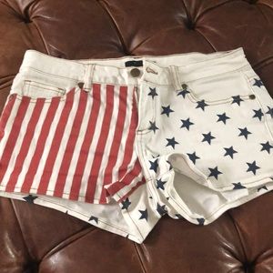 Forever 21 American Flag Jean Shorts